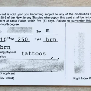 NJ Firearms ID Card (FID / e-FID)