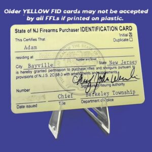 NJ Firearms ID Card (FID / e-FID)