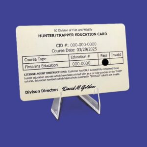NJ Hunter / Trapper Education Card